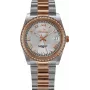BELLEVUE Woman I21 36mm Relógio analógico de quartzo mostrador prateado bracelete de couro preta