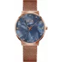 Relógio Bellevue mulher B11 quartzo analógico 33mm caixa de aço inoxidável bracelete de pele genuína