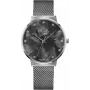 Relógio de mulher BELLEVUE B13 analógico de quartzo 33 mm caixa de aço inoxidável bracelete de pele preta