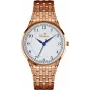 Relógio de mulher BELLEVUE A48 36 mm ouro rosa aço inoxidável couro castanho