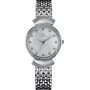 BELLEVUE relógio para senhora D48 (32mm) – analógico de quartzo, mostrador branco, bracelete de couro sintético preta