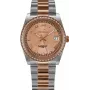 Relógio de mulher Bellevue I23 35mm aço inoxidável quartzo analógico mostrador prateado bracelete de pele preta