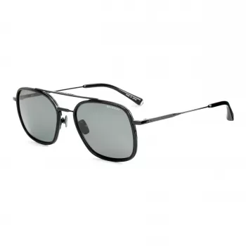 Belstaff óculos de sol de homem Avedon S118 - armação de acetato preta, lentes de policarbonato cinzentas, proteção UV400, 56/20/145 mm