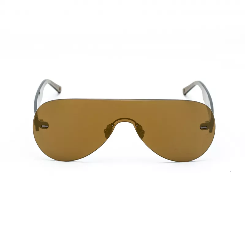 BELSTAFF SPEEDMASTERBR Óculos de sol unissexo Shield Wrap-Around Lentes castanhas Armação castanha 141 mm Largura da lente 145 mm Comprimento das hastes UV400