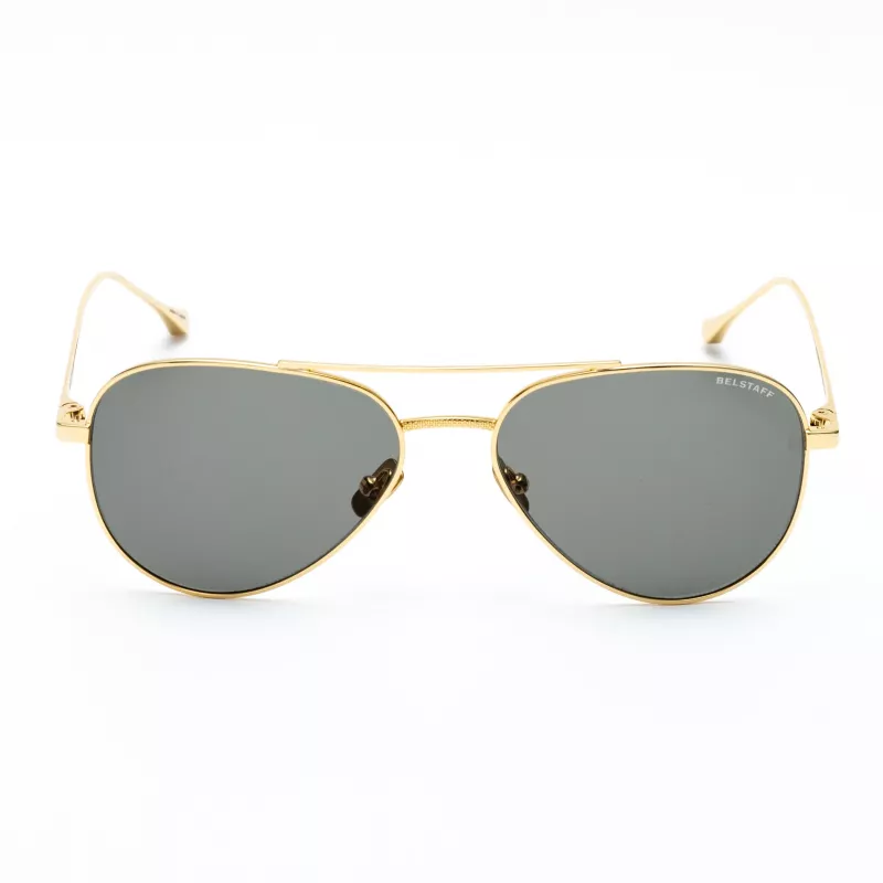 Óculos de sol unissexo Belstaff Trialmasterdo - 55/18/135 mm - armação de acetato preta - lentes de policarbonato cinzentas - UV400