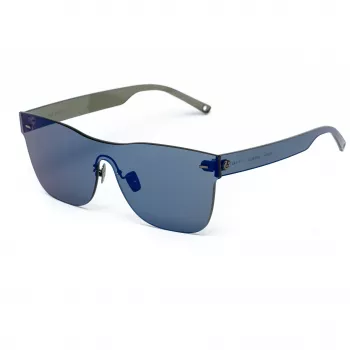 Óculos de sol de mulher Belstaff Flashgunazul - armação de acetato azul com lentes degradê cinzentas