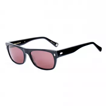 Óculos de sol BELSTAFF Hudson S181 para mulher - armação preta em acetato, lentes cinzentas CR-39, 54/17/145 mm