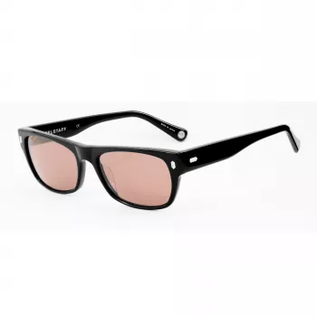 Óculos de sol BELSTAFF Hudson-S185 para mulher - armação preta, lentes cinzentas, 54 mm