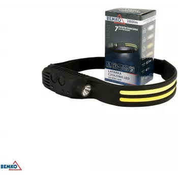 BEMKO C49-LTC01 lanterna de cabeça LED recarregável, 1200 mAh, 100 lúmenes, IPX4, alcance de 80 m