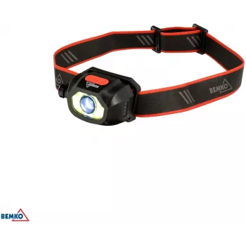 BEMKO C49-LTC02 lanterna frontal LED multifunções recarregável, 200lm, 6500K, 1200mAh, IP44