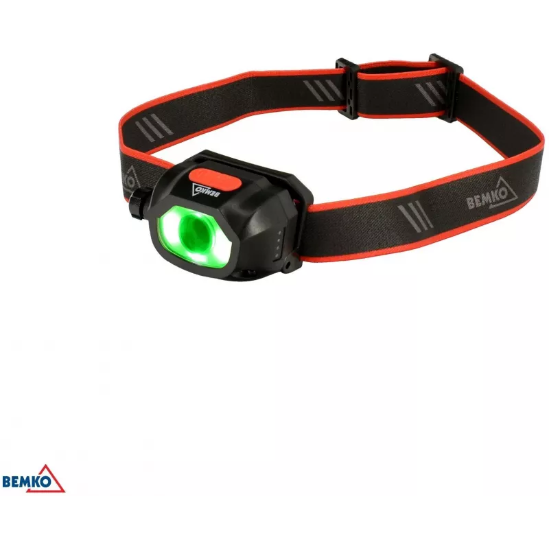 BEMKO C49-LTC02 lanterna frontal LED multifunções recarregável, 200lm, 6500K, 1200mAh, IP44