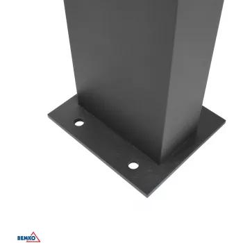 Candeeiro de jardim tipo balizador LED híbrido BEMKO SOLVEO, 7W, 600lm, CCT 3000K/4000K/6500K, 80cm, IP65, Cinzento-escuro, sensor PIR