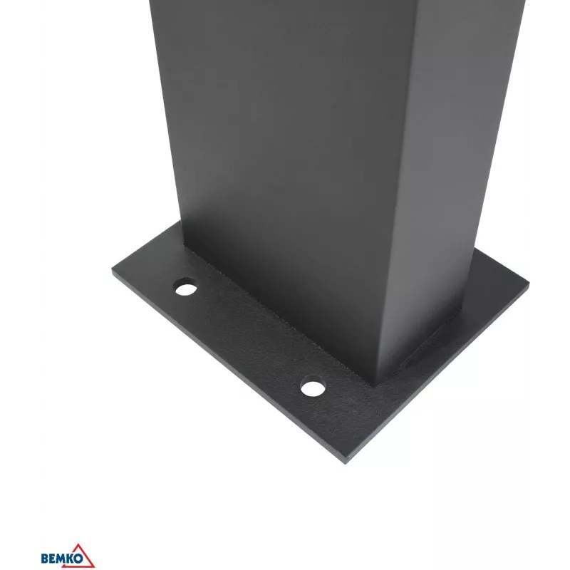 Candeeiro de jardim tipo balizador LED híbrido BEMKO SOLVEO, 7W, 600lm, CCT 3000K/4000K/6500K, 80cm, IP65, Cinzento-escuro, sensor PIR