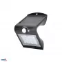 Projetor LED solar BEMKO TRINGO 1,5W 220lm 4000K IP65 preto com sensor PIR C83-SOT-001BL-PIR
