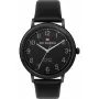 Ben Sherman WBS113BB relógio analógico de quartzo para homem 43mm mostrador preto bracelete de couro genuíno