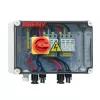 Painel interruptor de corte DC PV BENY, entrada 2 strings para saída 2 strings, caixa exterior IP65