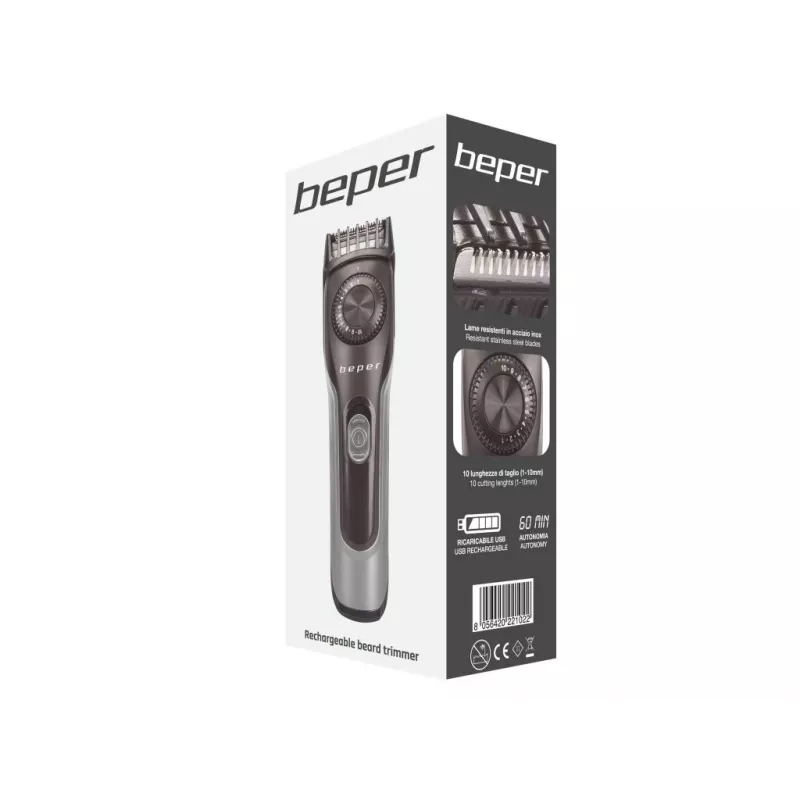 Fritadeira de ar quente manual Beper 40.332 3,5L 1300W preta