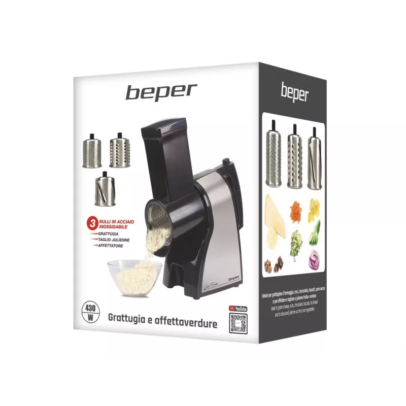 Beper BP.400 chaleira sem fios, 1,7 L, 2200 W, aço inoxidável, prateado/preto