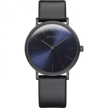 BERING Classic Relógio de pulso de quartzo unissexo 36mm Aço inoxidável Milanesa Azul Mostrador 13436-427
