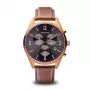 Bering relógio de quartzo de homem Classic 10542-562 42mm mostrador castanho bracelete mesh de aço inoxidável castanho