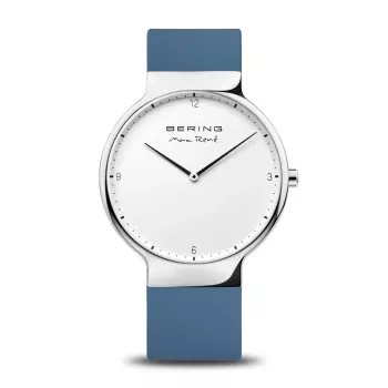BERING Relógio de quartzo Classic para homem 15540-700 40mm aço inoxidável malha mostrador azul escovado