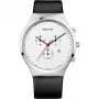 Bering Relógio de quartzo Classic para homem 40mm Aço inoxidável Mostrador azul Malha prateada 14740-404