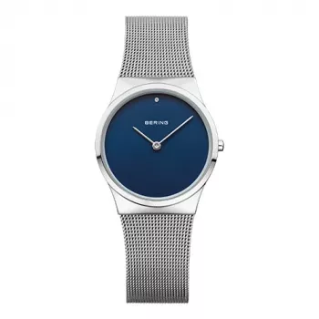 BERING Relógio de mulher 12130-007 Quartzo analógico 30mm Aço inoxidável malha prateada