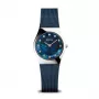 Relógio de mulher BERING Classic Collection de quartzo 11927-307 27 mm aço inoxidável bracelete milanesa mostrador azul