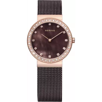 BERING Relógio de quartzo Classic para mulher 10729-262 29mm ouro rosa aço inoxidável