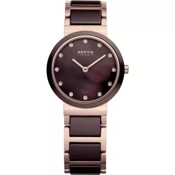 BERING Relógio de mulher Classic quartzo 10729-765 29 mm ouro rosa aço inoxidável
