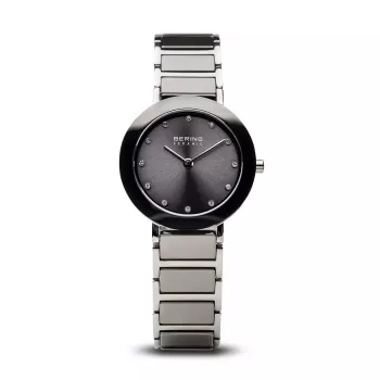 BERING Relógio de Quartzo Clássico Mulher 11429-783 28mm Aço Inoxidável Ouro Rosa Mostrador Castanho Pulseira Milanese Mesh Castanha