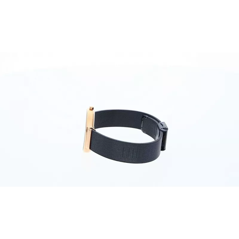 Relógio de quartzo de mulher BERING Classic 14531-367 19 mm rosa-ouro aço inoxidável malha