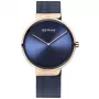 Relógio de quartzo de mulher BERING Classic 14531-367 19 mm rosa-ouro aço inoxidável malha