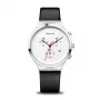 BERING relógio de quartzo Classic para mulher 14736-404 36mm prata aço inoxidável mostrador azul