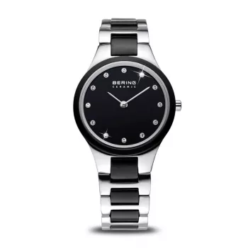 Bering Mulher Relógio de quartzo Classic 27mm Aço inoxidável tom ouro rosa