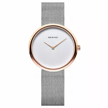 Relógio de quartzo BERING Classic para mulher 33 mm ouro rosa 14333-064