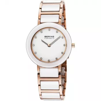 Relógio de mulher BERING 11429-766 29mm tom ouro rosa aço inoxidável