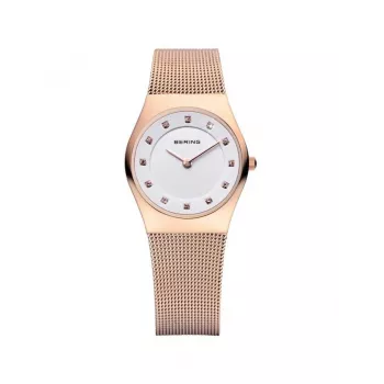 BERING Relógio de mulher 11927-366-1 27 mm ouro rosa aço inoxidável bracelete milanesa