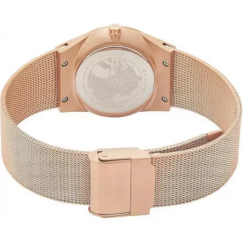 BERING Relógio mulher 12430-366 30 mm Aço inoxidável dourado rosa Mostrador sunray castanho