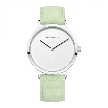 BERING relógio para senhora 14937-304 (39mm) – mostrador Sunray azul, bracelete de malha milanesa prateada