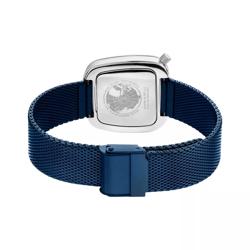 Relógio de mulher BERING 18034-307 (34 mm) - Ouro rosa e mostrador azul sunray