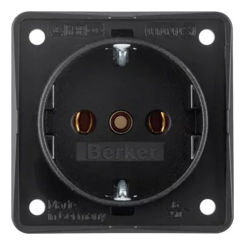 Berker 09418505 Tomada SCHUKO Módulo Integro Preto mate