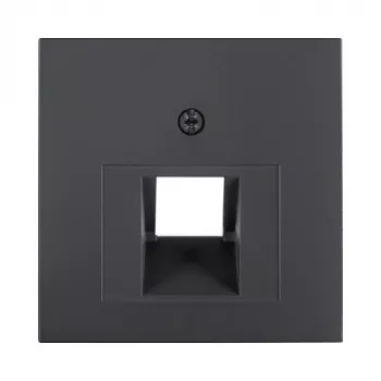 Berker 1407 16 06 placa central para tomada UAE (RJ45), 2 vias, antracite (55x55mm)