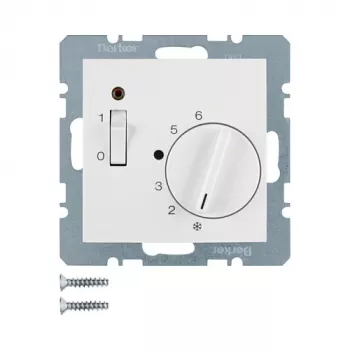 Termostato de ambiente Berker 20301909 com contacto de abertura e placa central (230 V AC, 10 A)