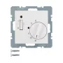 Termostato de ambiente Berker 20301909 com contacto de abertura e placa central (230 V AC, 10 A)