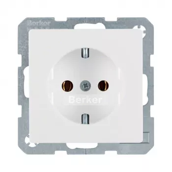 Berker 41436089 Tomada Schuko branco polar velvet