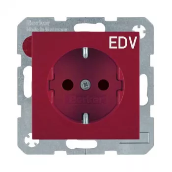 Berker 47238922 Tomada SCHUKO S.1 Vermelho Brilhante EDV