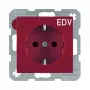 Berker 47238922 Tomada SCHUKO S.1 Vermelho Brilhante EDV