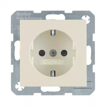 Tomada SCHUKO Berker 47238982 com tampa basculante, encastrar, 16A 250V, branco (RAL 9010)