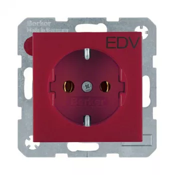 Berker 47431922 tomada Schuko EDV-Druck resistente ao choque branco polar S.1